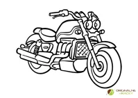 Omaľovanka Motorka na vytlačenie Motorka - omaľovanka na vytlačenie