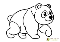 Omaľovanka Panda na vytlačenie Panda - omaľovanka na vytlačenie