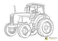 Omaľovanka Traktor 2 na vytlačenie Traktor 2 - omaľovanka na vytlačenie