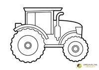 Omaľovanka Traktor na vytlačenie Traktor - omaľovanka na vytlačenie