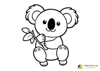 Omaľovanka Koala pre deti Koala - omaľovanka pre deti