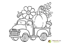 Omaľovanka Nákladné auto pre deti Nákladné auto - omaľovanka pre deti