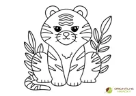 Omaľovanka Tiger pre deti Tiger - omaľovanka pre deti