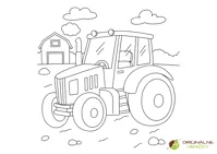 Omaľovanka Traktor pre deti Traktor - omaľovanka pre deti