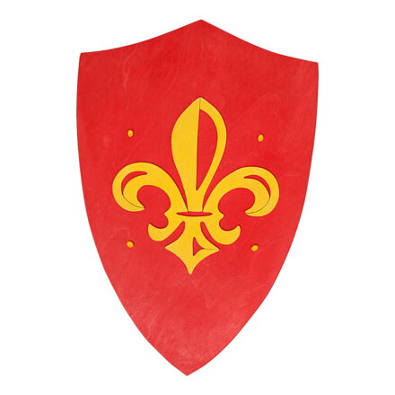 Detský drevený štít červený Anjou