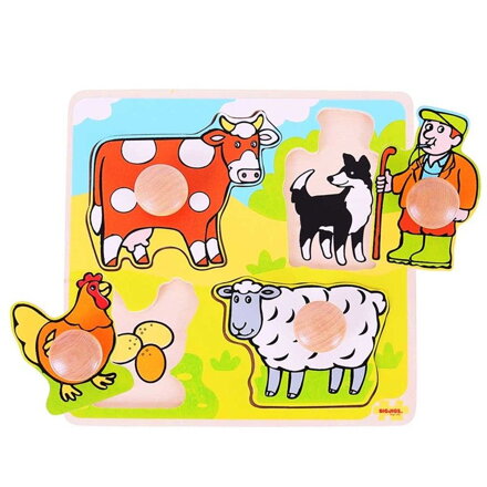 Bigjigs Toys Moje prvé vkladacie puzzle - Farma